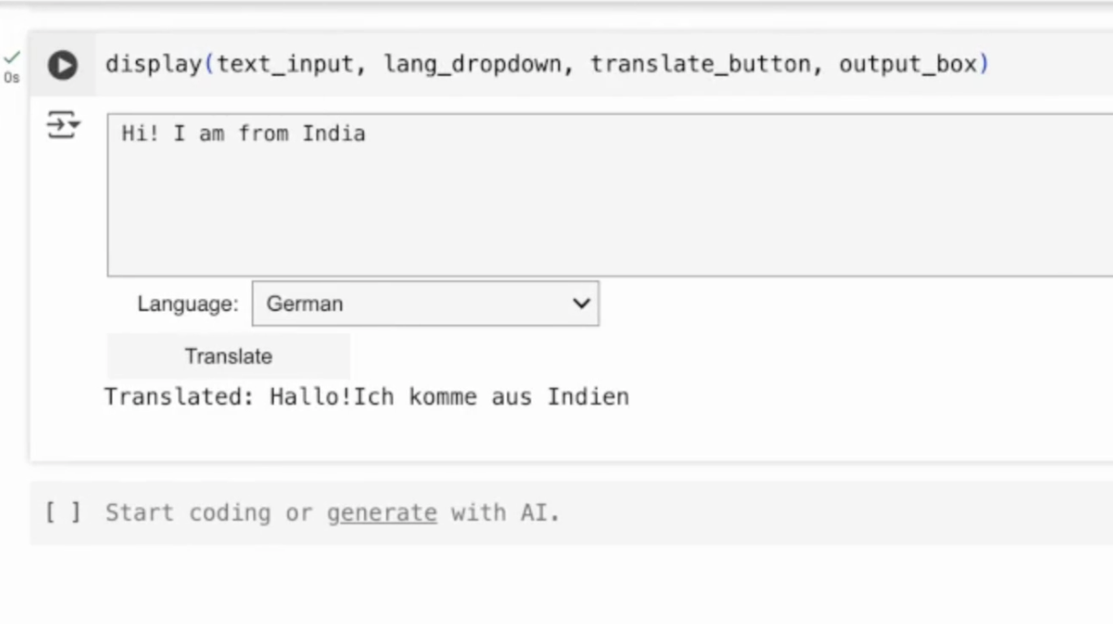 AI Language Translator demo - Translate text between multiple languages